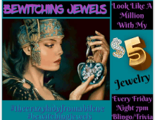 a poster that says bewitching jewels look like a million with my 5 jewelry