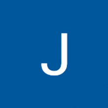 a blue background with a white letter j on it .