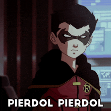 a picture of robin with pierdol pierdol written on it