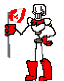 a pixel art drawing of papyrus holding a heart shaped lollipop