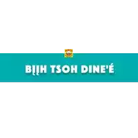 a blue sign that says bijih tsoh dine e on it