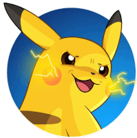 a pikachu with a lightning bolt on its face