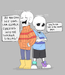 two skeletons are standing next to each other and one of them is talking about evolution