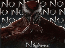 a poster for a movie called venom 2 shows venom making a shhh gesture