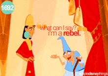 a cartoon character says " what can i say ? i 'm a rebel .. "