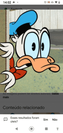 a screenshot of donald duck on a phone