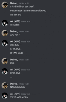 a screenshot of a conversation between dairoo and a dog