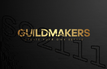 a black background with gold text that says " guildmakers create your own server "