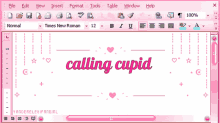 a computer screen displays a text box that says calling cupid 18+