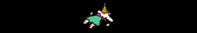 a pixel art drawing of a clown wearing a party hat .