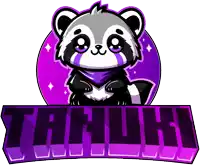 a purple logo with a raccoon and the word tamuhi on it