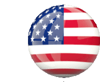 an american flag in the shape of a ball