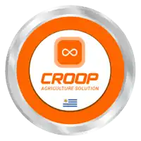 a logo for croop agriculture solution has an infinity symbol