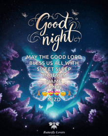 a poster that says good night may the good lord bless us all with sweet sleep