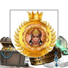 a treasure chest with a picture of hanuman and the words royal sp on it