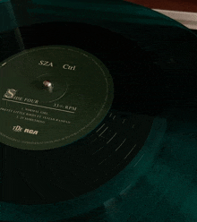 a green record label says side four on it