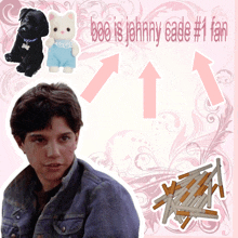 boo is johnny cade # 1 fan with a picture of a boy and cigarettes