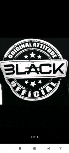 a black t-shirt that says black official on it