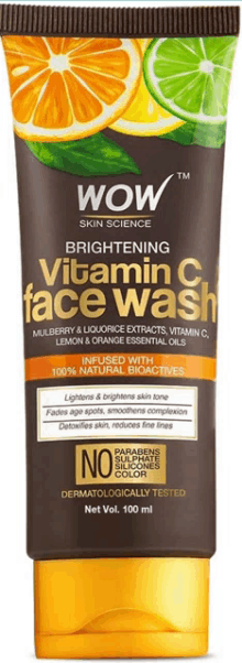 wow skin science brightening vitamin c face wash