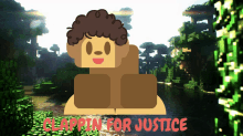 a cartoon drawing of a lion with the words clappin for justice written below it