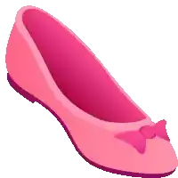 a pink shoe with a pink bow on the toe