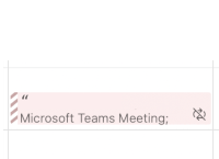 a message that says " need to touch base " on a microsoft teams meeting