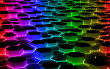 a computer generated image of a rainbow colored background