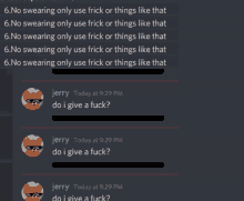 a screenshot of a conversation between jerry and jerry