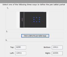 select one of the following three ways to define the pen tablet