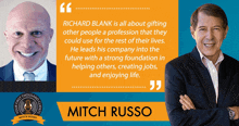 a quote from richard blank and mitch russo