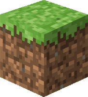 a minecraft block with green grass on top of it