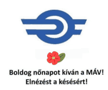 a blue and white logo with the words boldog nonnapot kivan a mav on the bottom