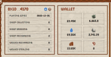 a screenshot of a game that says wallet on the bottom