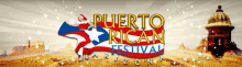 a poster for the puerto rican festival shows a desert scene