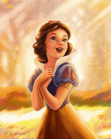 a painting of snow white by adrianna is shown