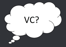 a thought bubble with the word vc in it