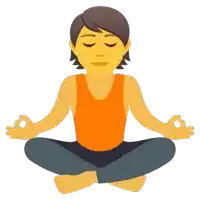 a cartoon illustration of a woman meditating with her eyes closed