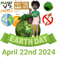 a poster for earth day which takes place on april 22nd