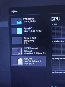 a computer monitor shows the gpu of a nvidia geforce g...