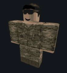 a roblox character with a us army uniform