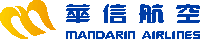 a logo for mandarin airlines with chinese characters on it