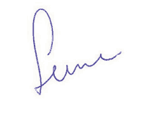 a close up of a person 's signature on a white sheet of paper .