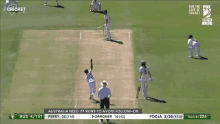 a screen shot of a cricket match between australia and india