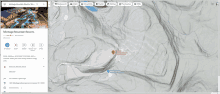 a map of montage mountain resorts is shown on a computer