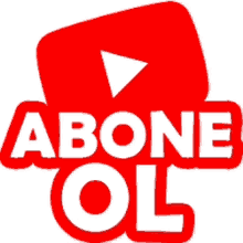 a red sign that says " abone ol " on it