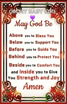 a card that says may god be above you to bless you