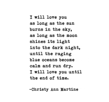 a black and white poem written by christy ann martine