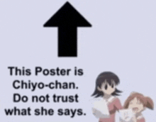 a poster that says this poster is chiyo-chan