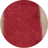 a close up of a red circle with a white border on a white background