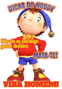 a cartoon character with dicas do noddy written on the top